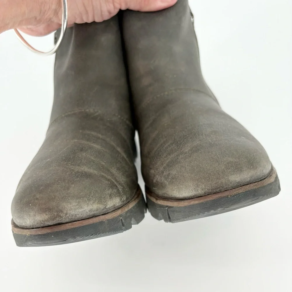 Sorel Harlow Zip Ankle Boot Quarry Leather